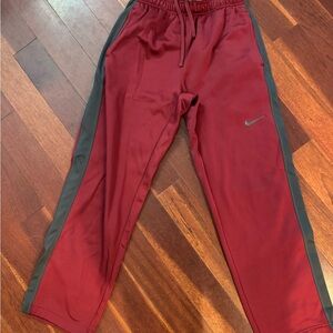 Nike Kids Burgundy and Gray Joggers